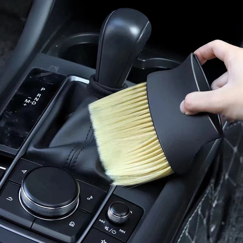 Complet & Accrocheur : Brosse de Dépoussiérage Auto - Poils Ultra-Doux pour Tableau de Bord & Grilles d'Aération