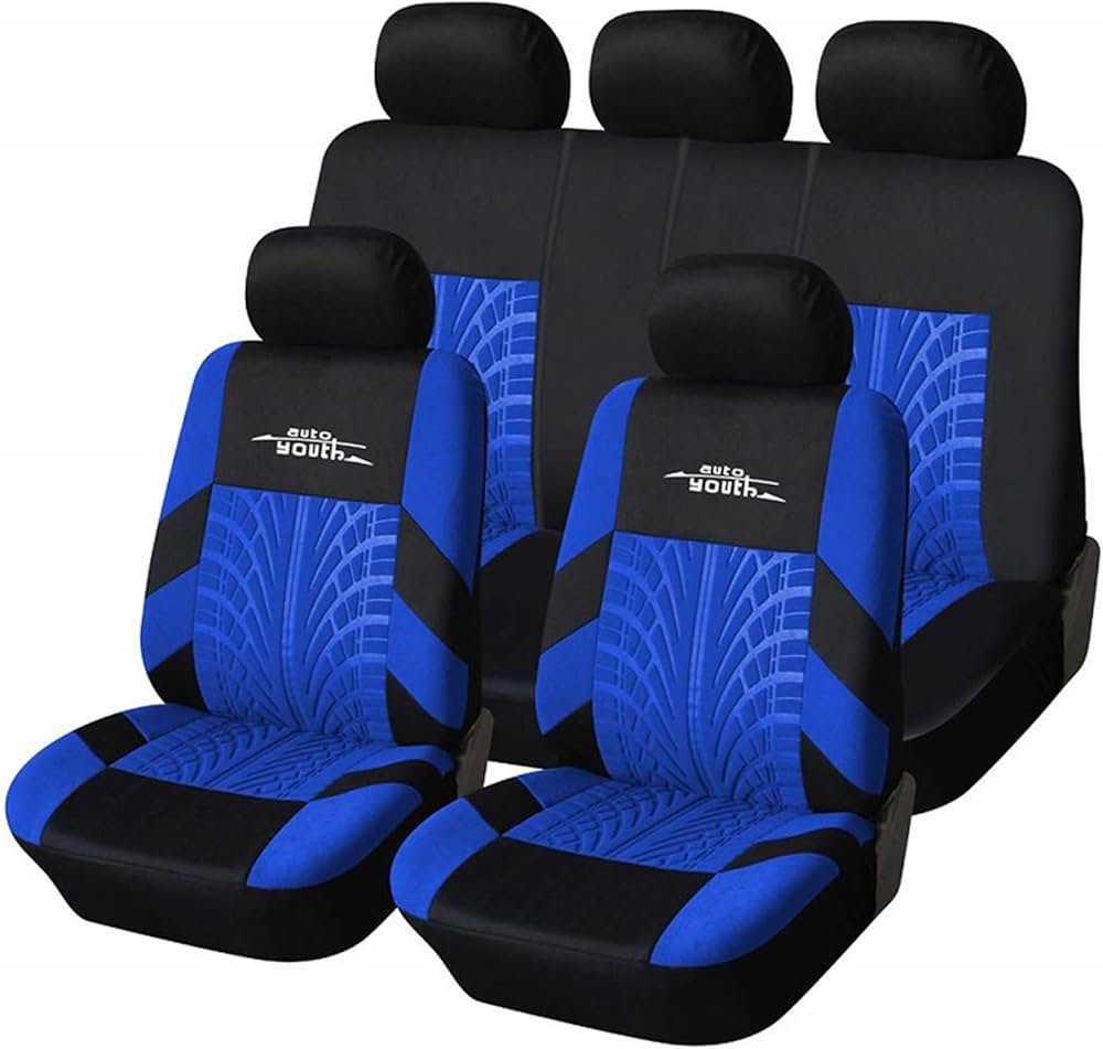 Premium : Housse de Voiture 5 Places Universelle - Protection Intérieure Complète en Tissu Respirant (Bleu)